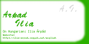 arpad ilia business card